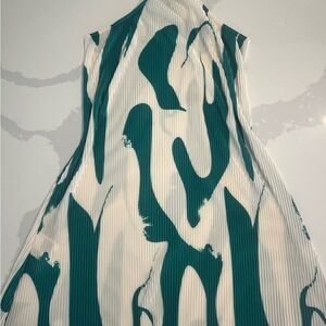 SHEIN Teal and White Midi Dress